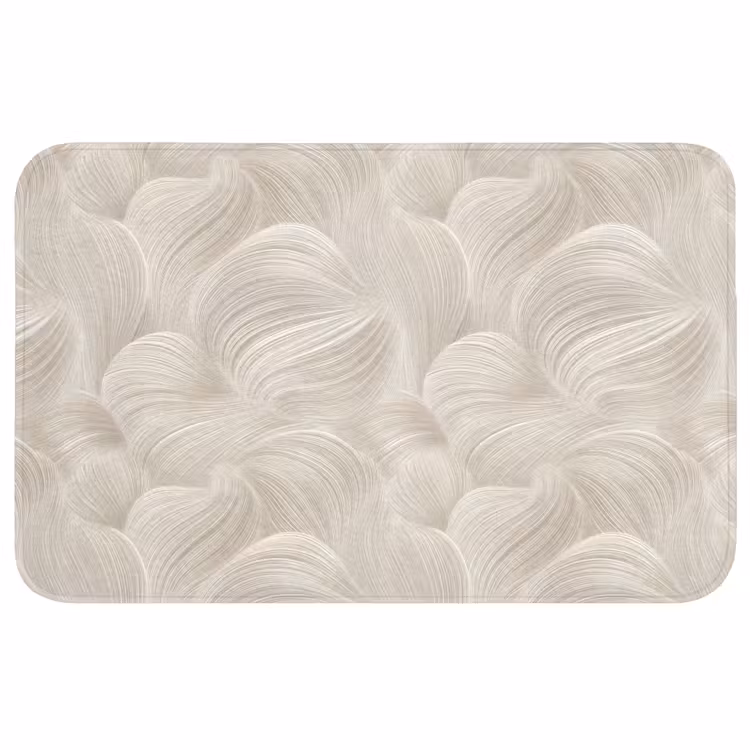 Badmat - Lijnen - Waaier - Beige