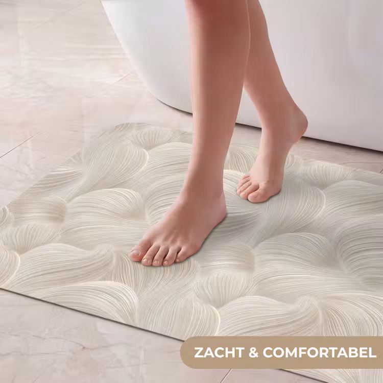 Badmat - Lijnen - Waaier - Beige — 5