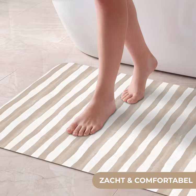 Badmat - Minimalistisch - Strepen - Beige — 5