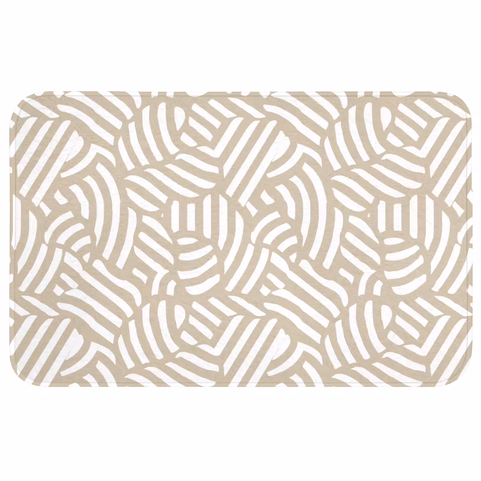 Badmat - Abstract - Modern - Beige — 1