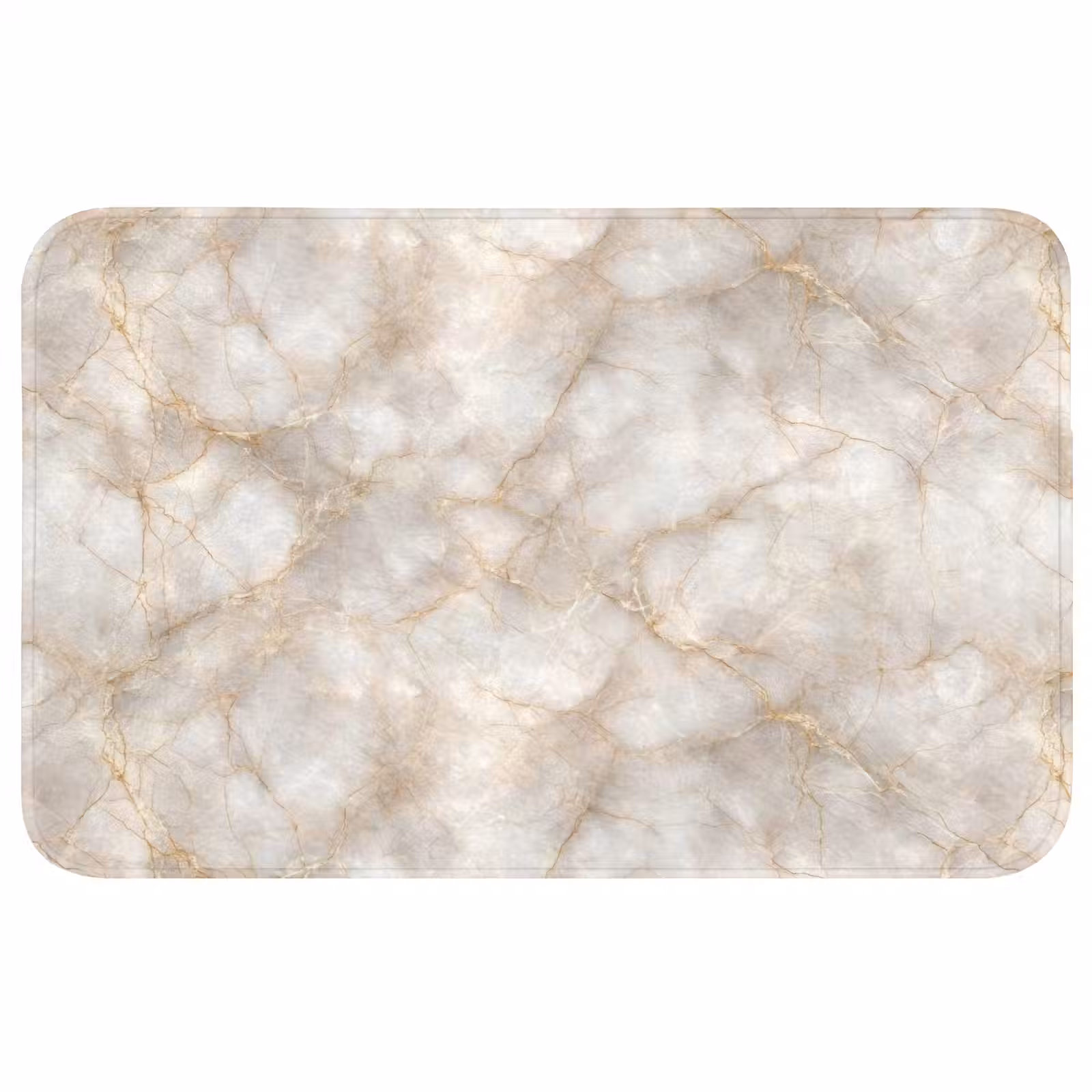 Badmat - Zandkleurig - Marmer - Natuursteen — 1