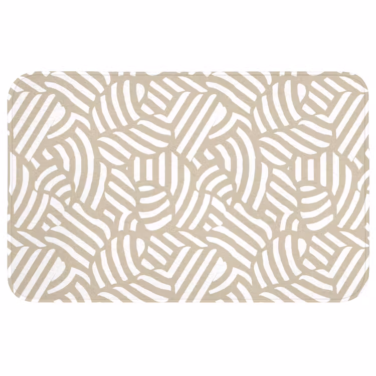 Badmat - Abstract - Modern - Beige — 1