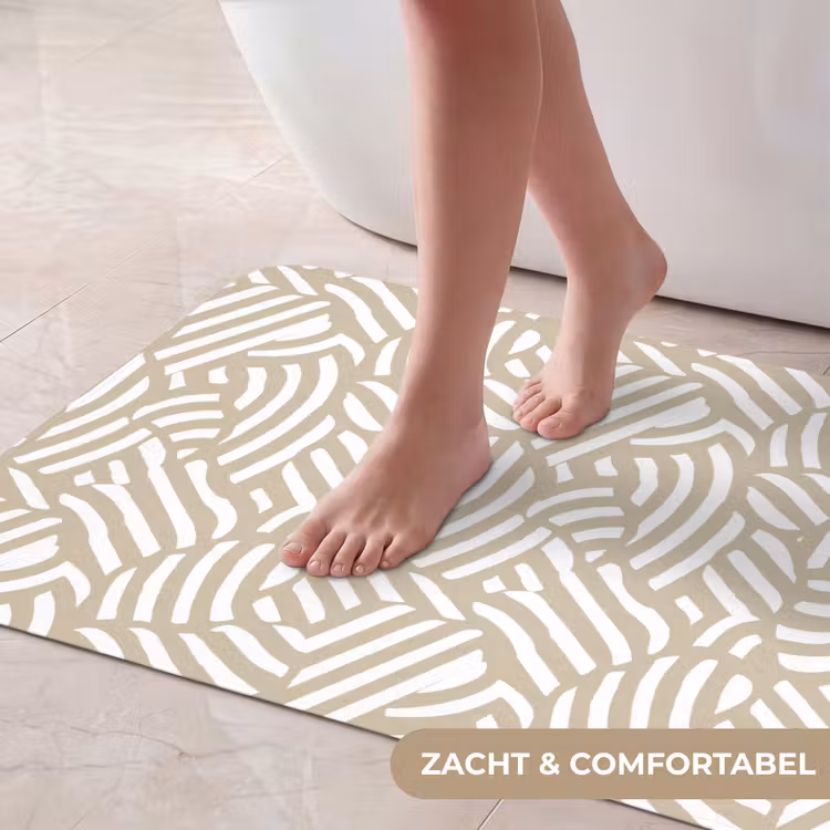 Badmat - Abstract - Modern - Beige — 5