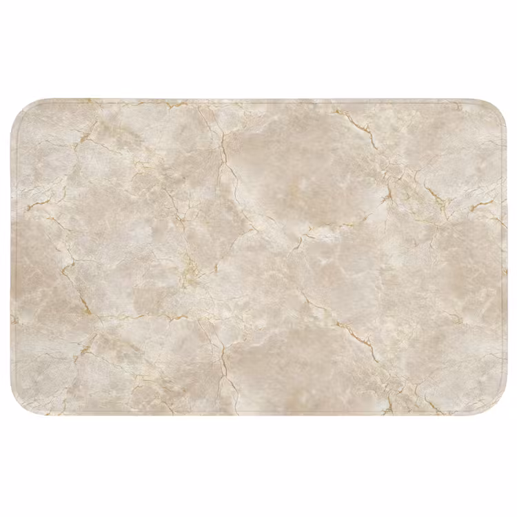 Badmat - Lichtbeige - Marmer - Aders