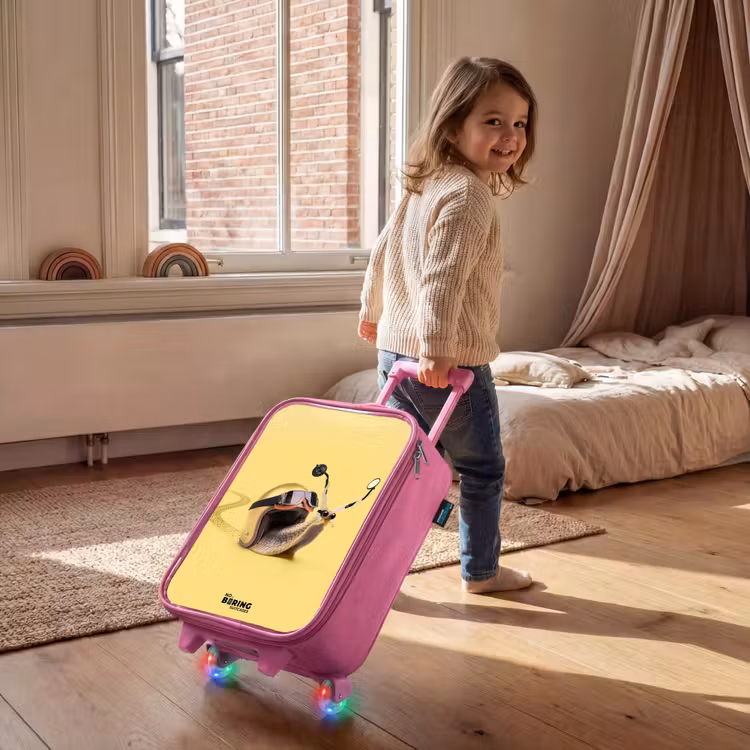 Kinderkoffer - Roze - Slak met motorhelm — 3