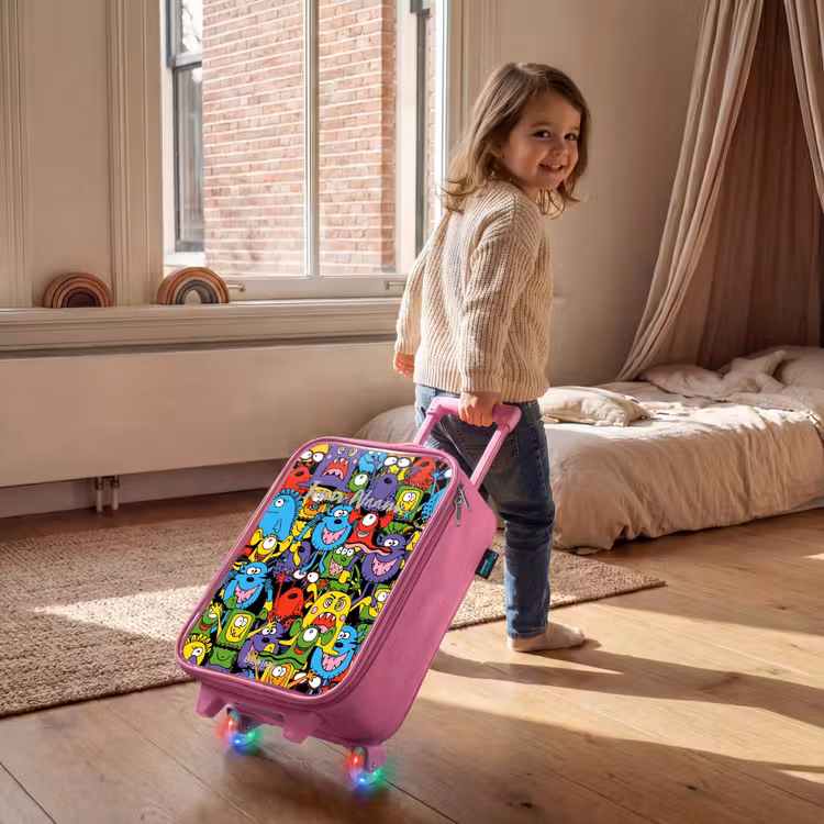 Kinderkoffer - Roze - Monsters met Felle Kleuren — 3