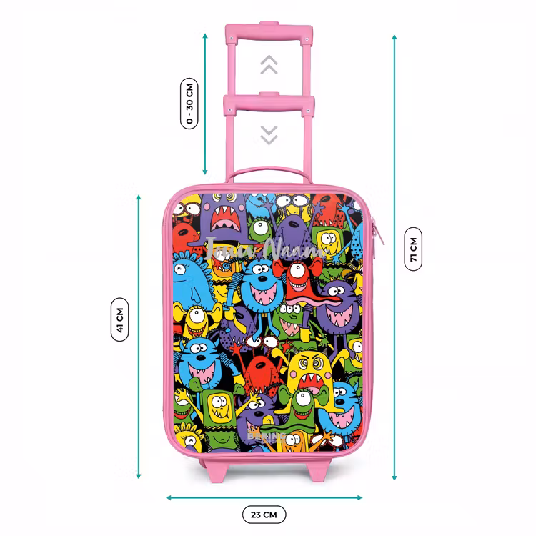Kinderkoffer - Roze - Monsters met Felle Kleuren — 5