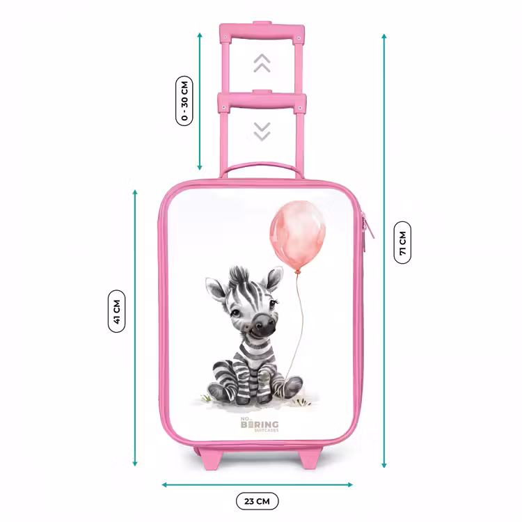 Kinderkoffer - Roze - Zebra met roze ballon — 5