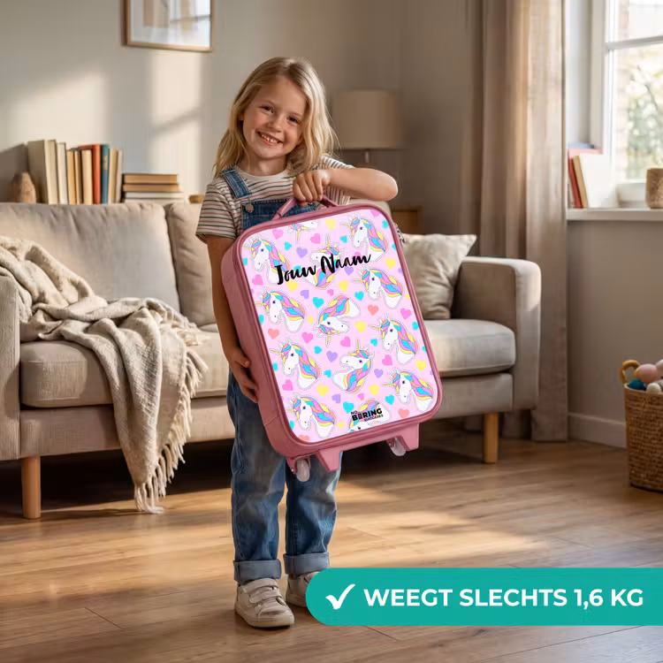 Kinderkoffer - Roze - Eenhoorn euforie — 2