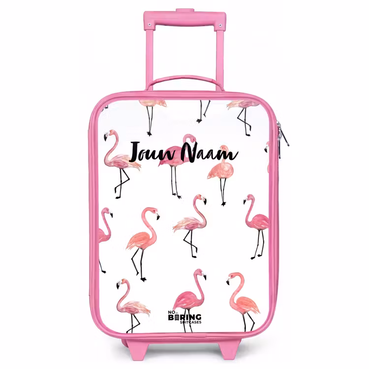 Kinderkoffer - Roze - Flamingo feestje — 1