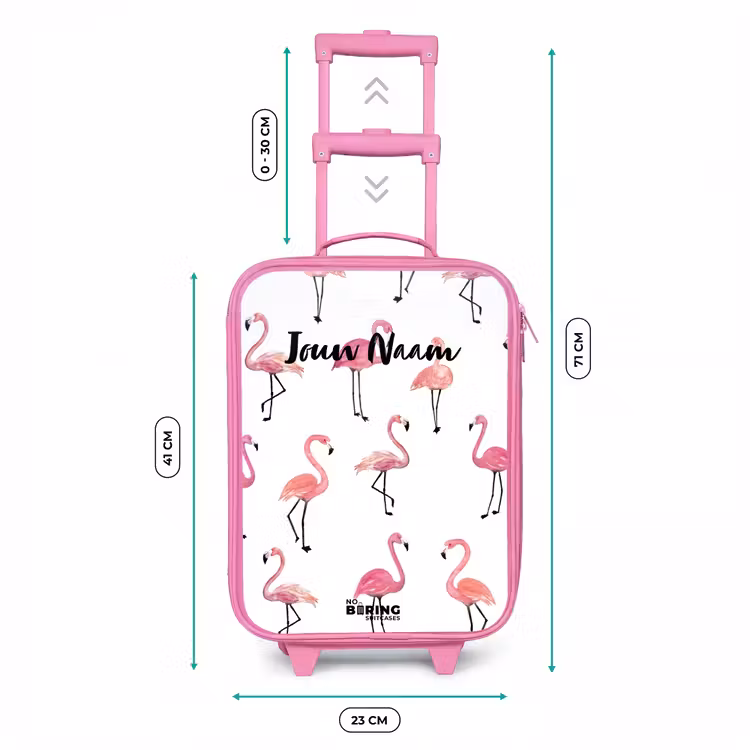 Kinderkoffer - Roze - Flamingo feestje — 5