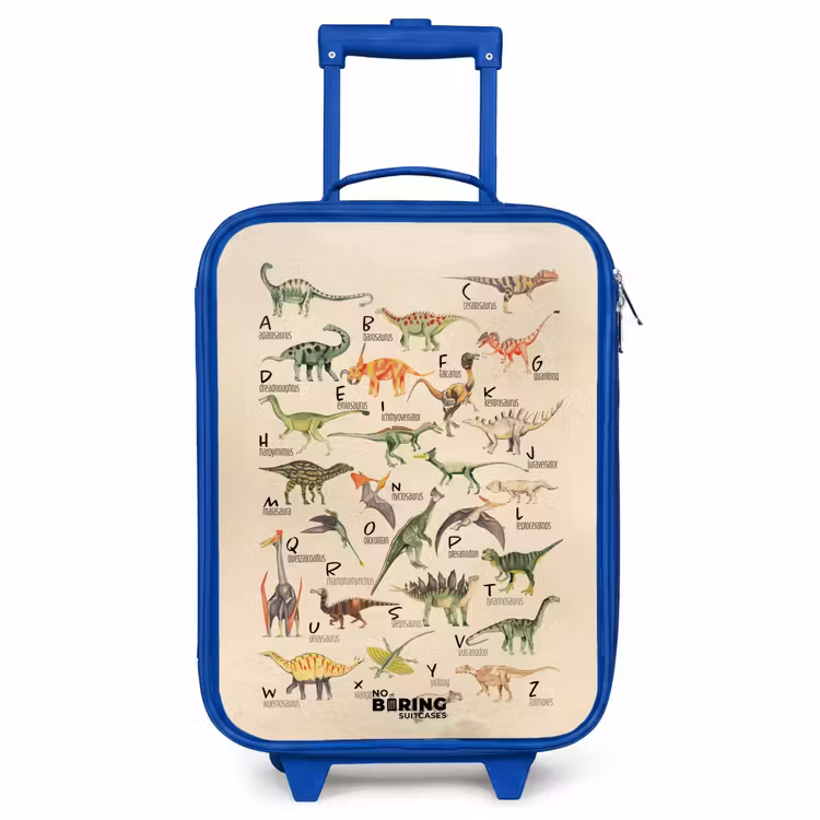 Kinderkoffer - Blauw - Dino alfabet — 1
