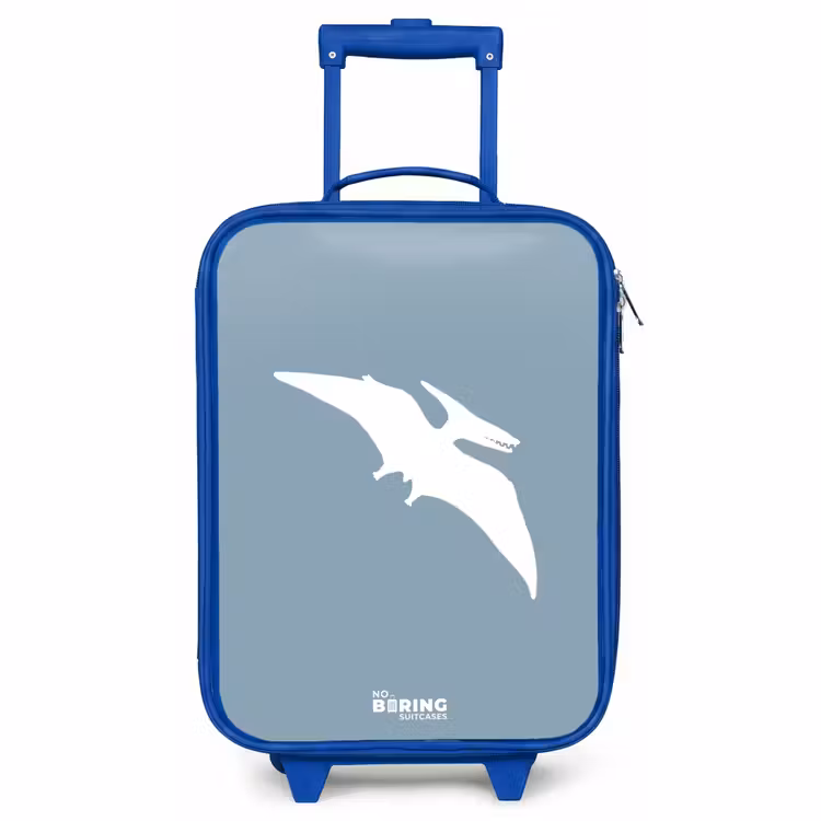 Kinderkoffer - Blauw - Blauw met Pteranodon dino — 1