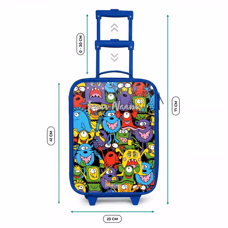 Kinderkoffer - Blauw - Monsters met Felle Kleuren — 6