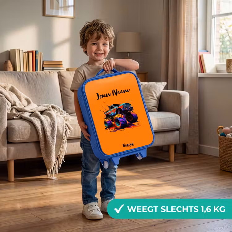 Kinderkoffer - Blauw - Rainbow Wheels — 2