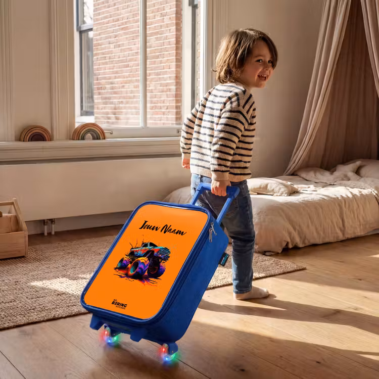 Kinderkoffer - Blauw - Rainbow Wheels — 3