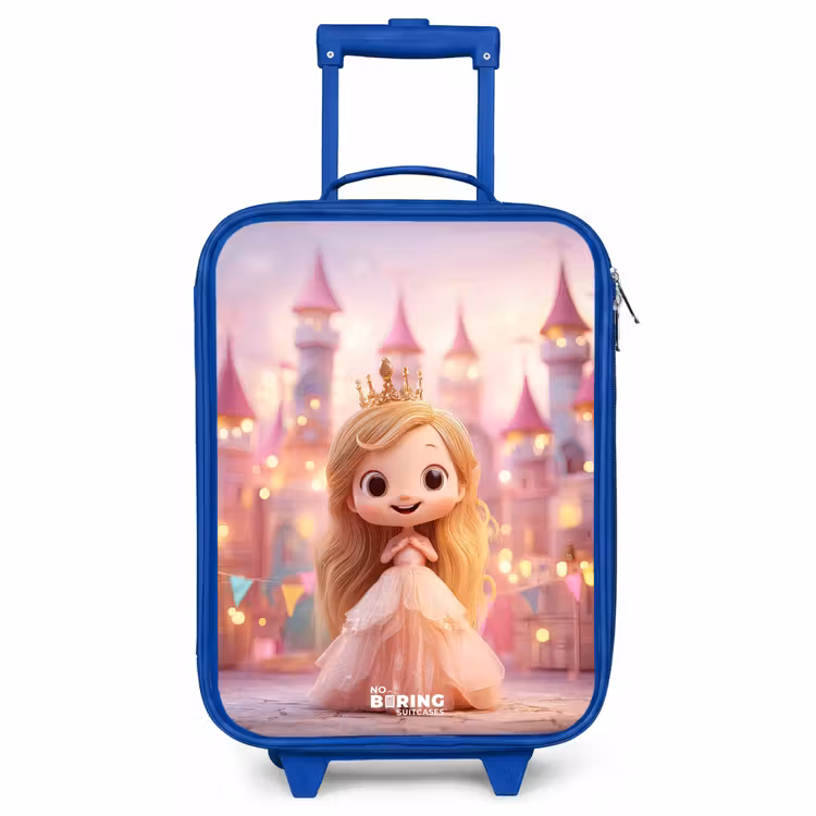 Kinderkoffer - Blauw - Prinses - Roze - Kasteel — 1