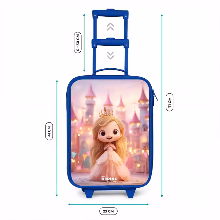 Kinderkoffer - Blauw - Prinses - Roze - Kasteel — 6