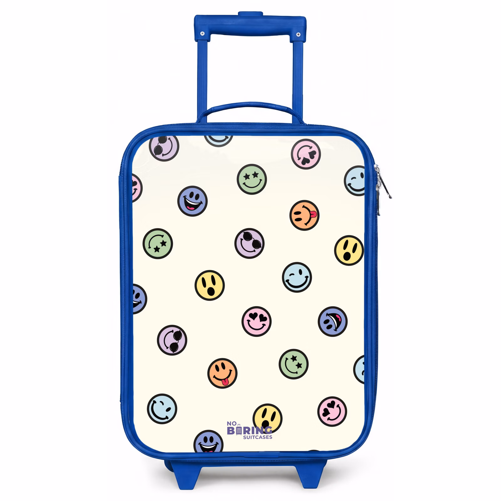 Kinderkoffer - Blauw - Smileys Patroon Pastel — 1