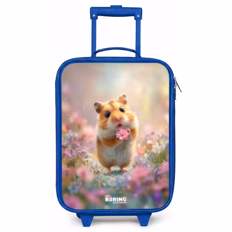 Kinderkoffer - Blauw - Hamster - Bloem - Natuur - Dier — 1