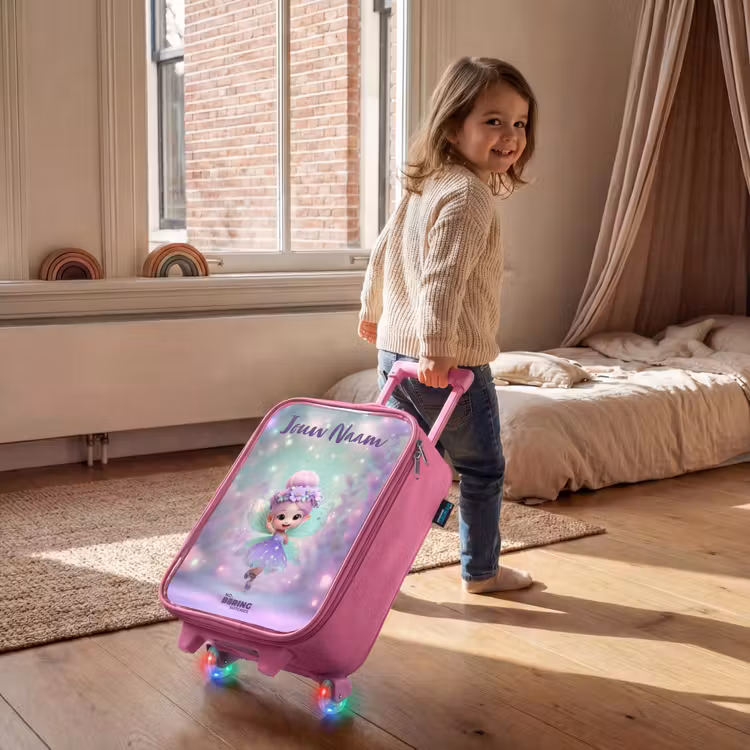 Kinderkoffer met naam - Roze - Elf - Tover - Magisch — 3