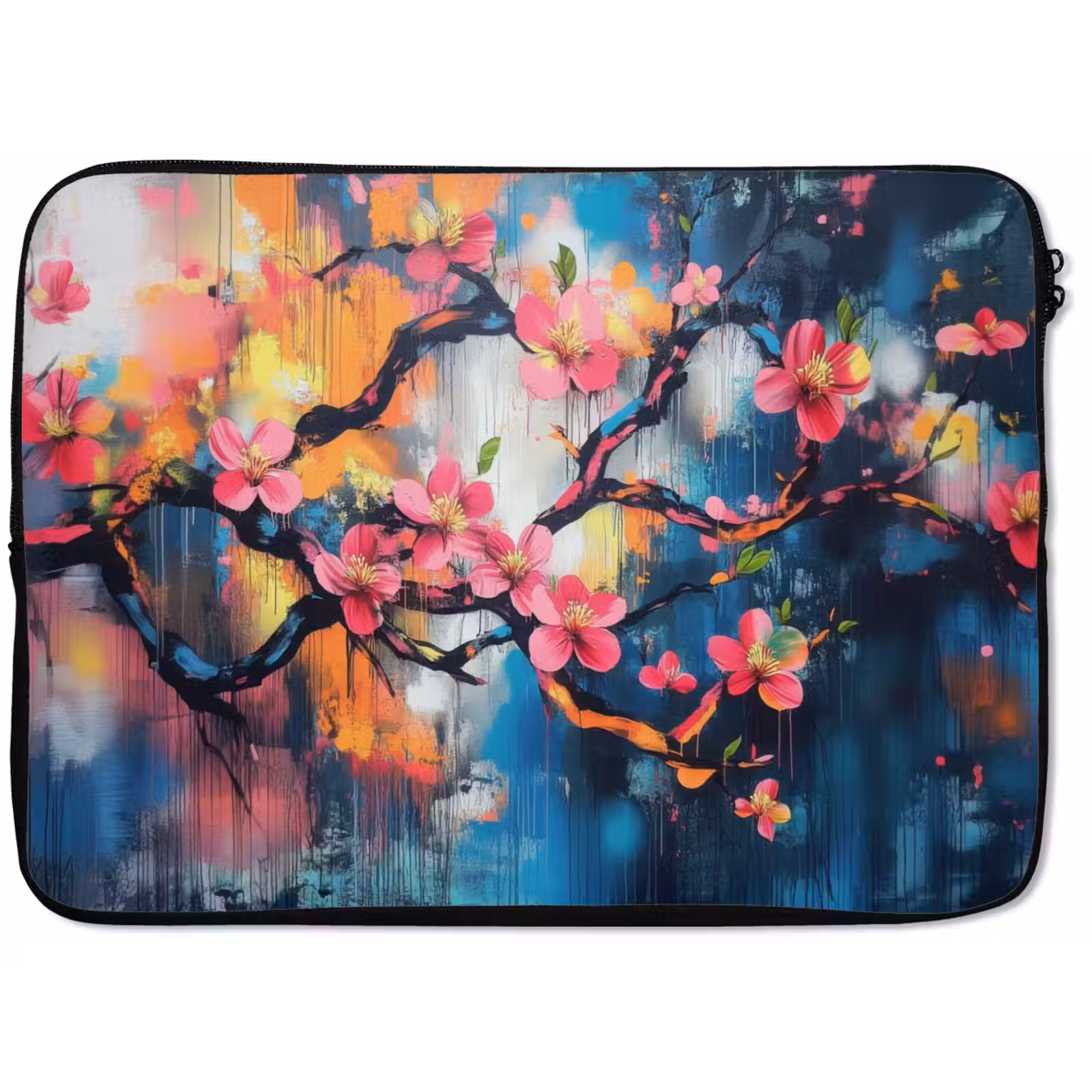 Laptophoes - Bloemen - Tak - Artistiek - Roze — 1