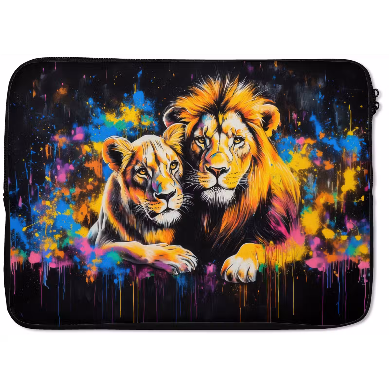 Laptophoes - Leeuwen - Schilderij - Kleuren — 1