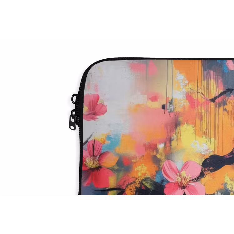 Laptophoes - Bloemen - Tak - Artistiek - Roze — 5