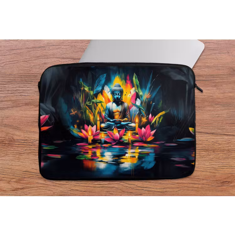 Laptophoes - Kaarsen - Bloemen - Buddha - Water — 2