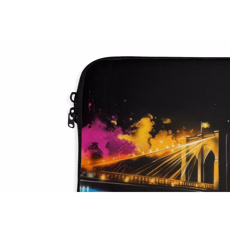 Laptophoes - Skyline - Brug - Verlichting - Kleuren — 5