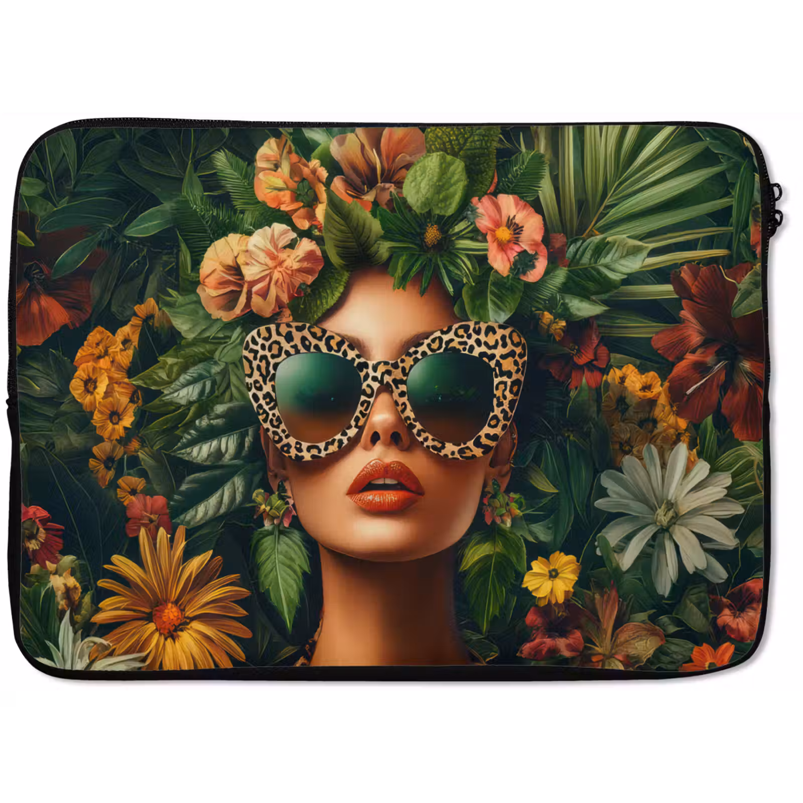 Laptophoes - Vrouw - Panterprint - Jungle - Natuur - Luxe — 1