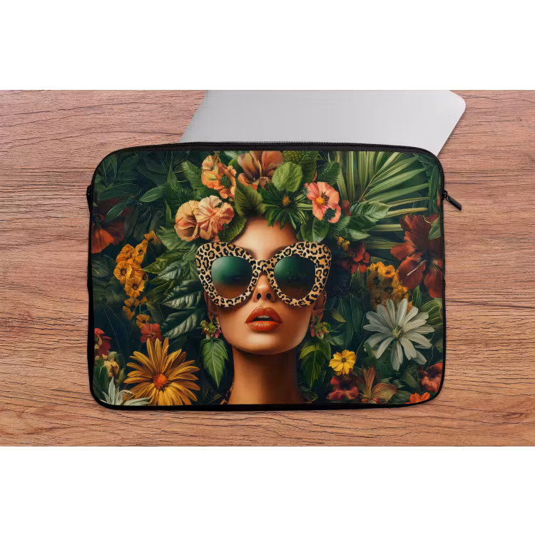 Laptophoes - Vrouw - Panterprint - Jungle - Natuur - Luxe — 2