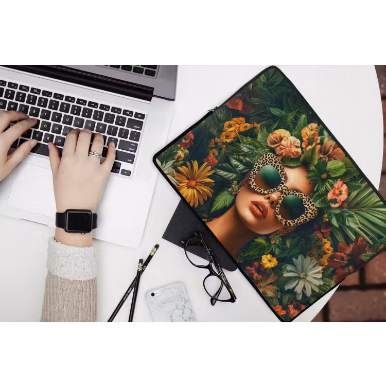 Laptophoes - Vrouw - Panterprint - Jungle - Natuur - Luxe — 3