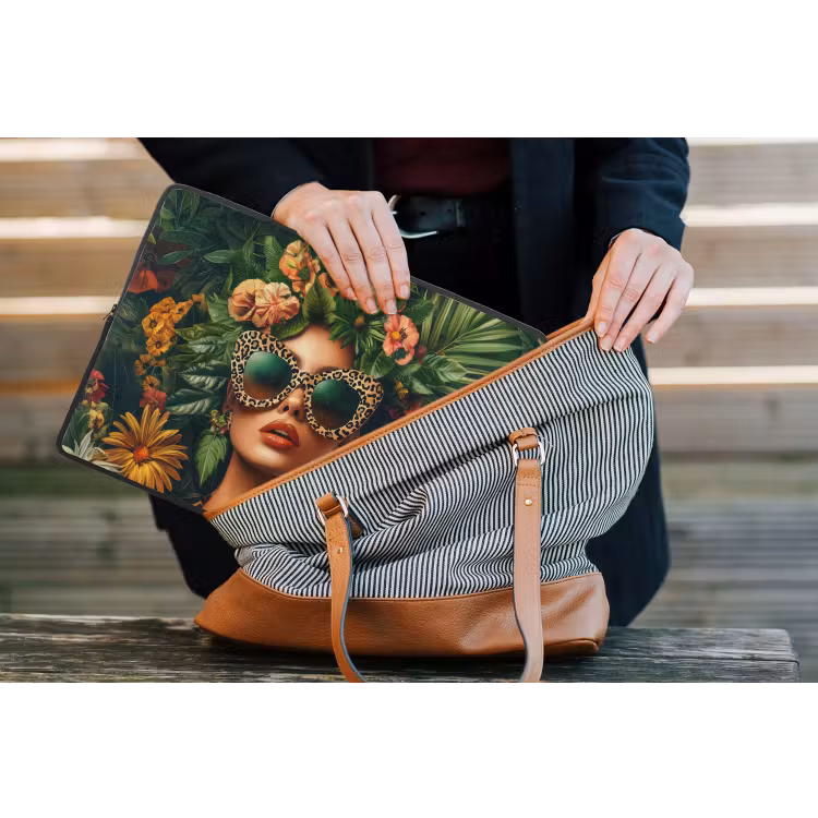 Laptophoes - Vrouw - Panterprint - Jungle - Natuur - Luxe — 4