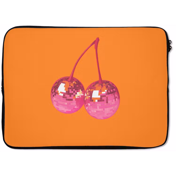 Laptophoes - Discoballen - Kers - Spiegels - Roze — 1