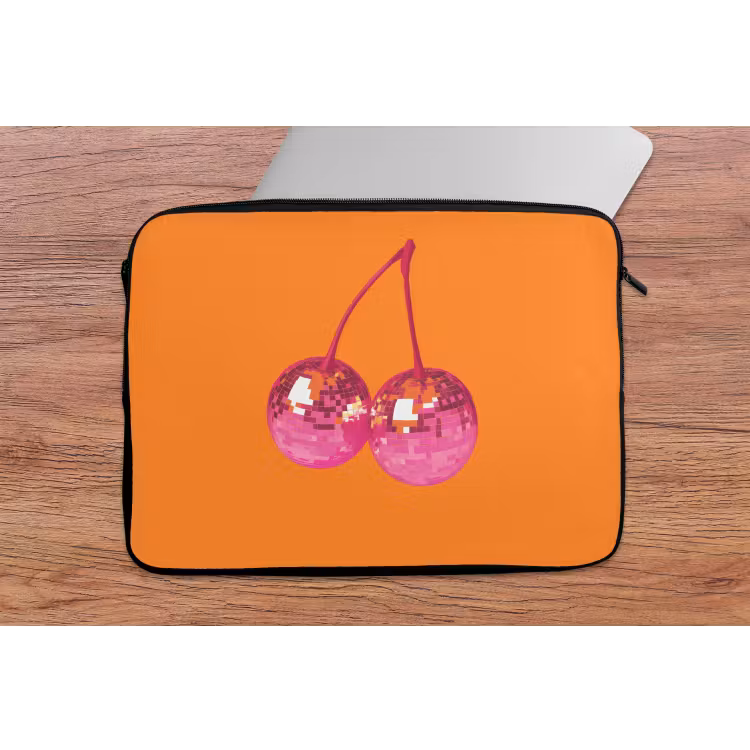 Laptophoes - Discoballen - Kers - Spiegels - Roze — 2