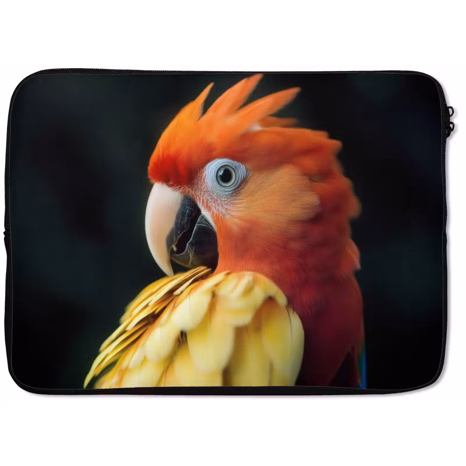 Laptophoes - Close-up - Papegaai - Veren - Oranje — 1