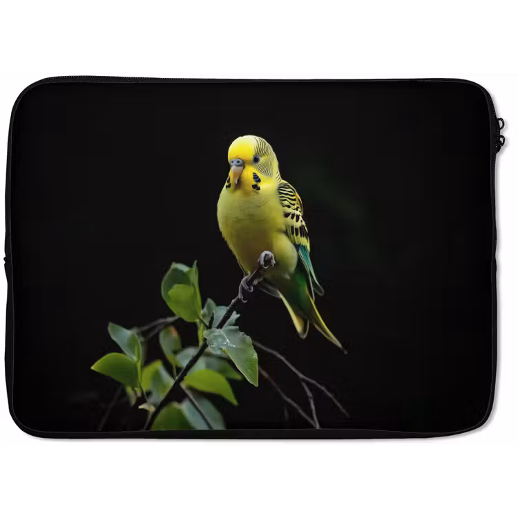 Laptophoes - Parkiet - Tak - Bladeren - Geel — 1