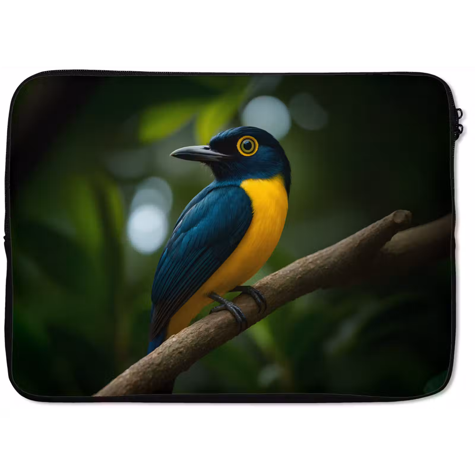 Laptophoes - Vogel - Tak - Geel - Bladeren — 1