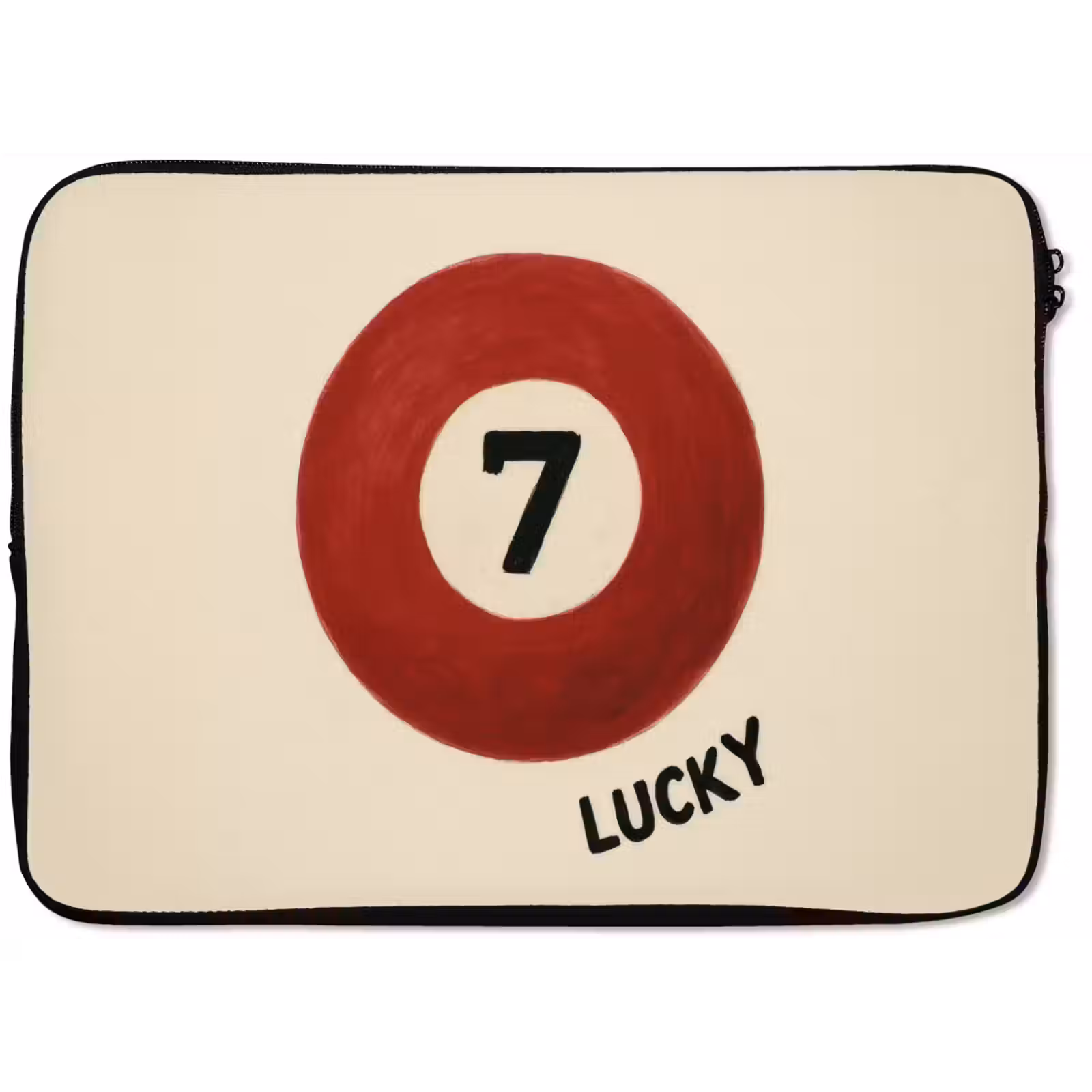 Laptophoes - Cirkel - Zeven - Lucky - Rood — 1