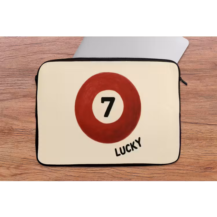 Laptophoes - Cirkel - Zeven - Lucky - Rood — 2