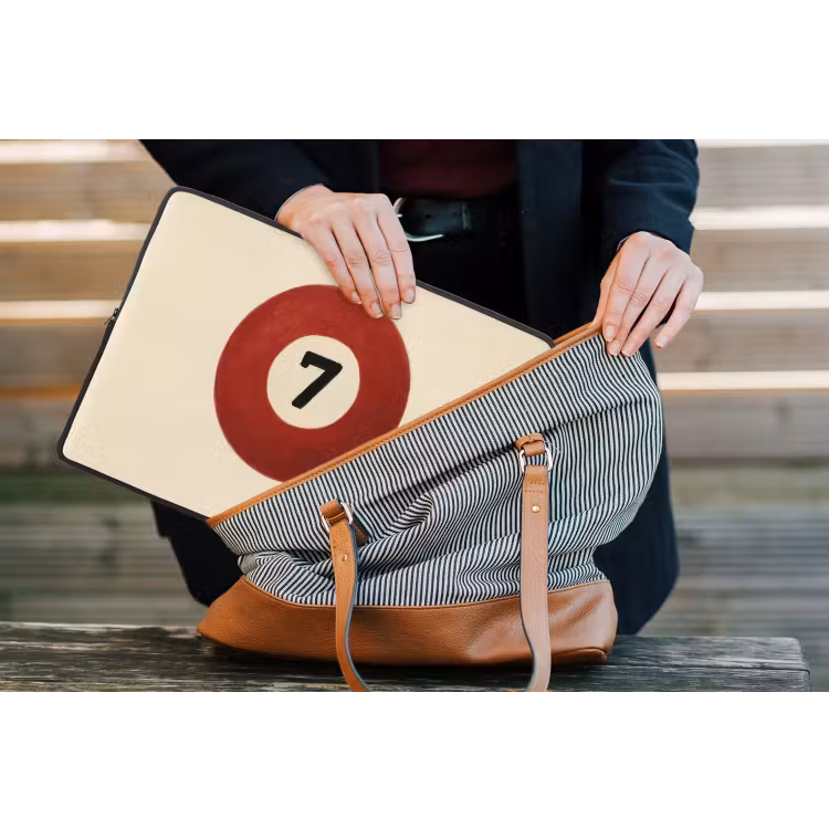 Laptophoes - Cirkel - Zeven - Lucky - Rood — 4