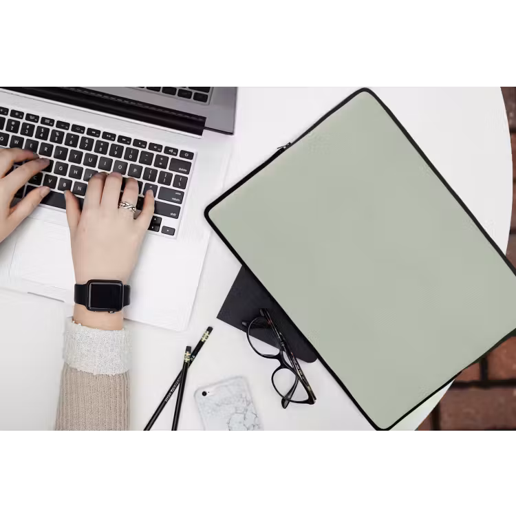 Laptophoes - Mintgroen - Effen kleur — 2