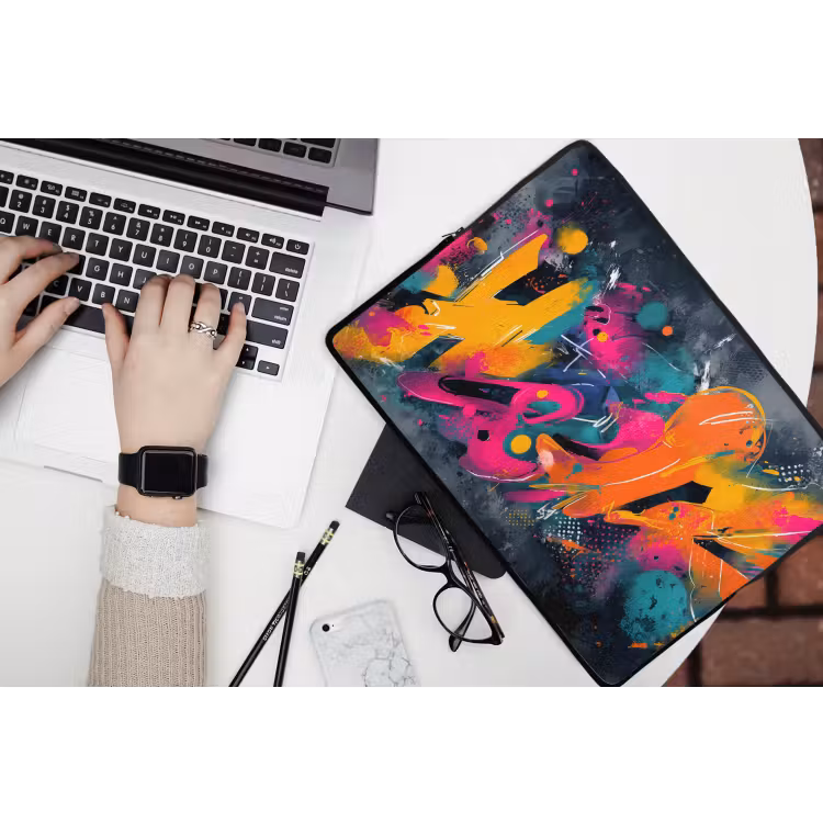 Laptophoes - Abstract - Graffiti - Kleurrijk - Verfspatten — 3