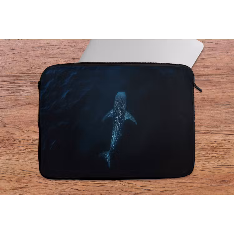 Laptophoes - Oceaan - Walvishaai - Donkerblauw - Vlekken — 2