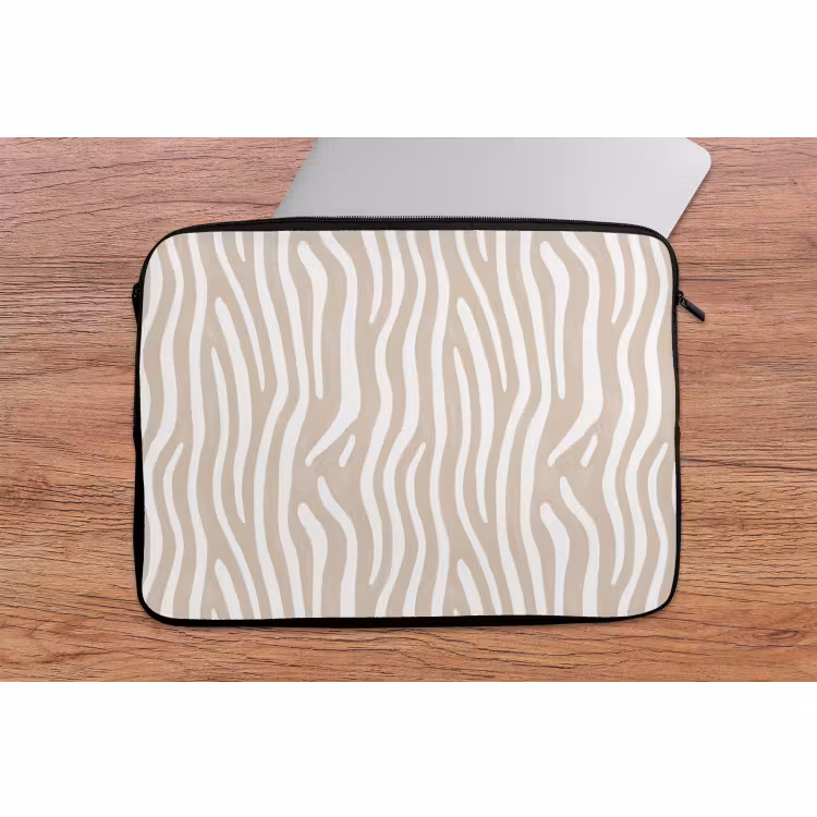 Laptophoes - Abstract - Zebra - Beige — 2
