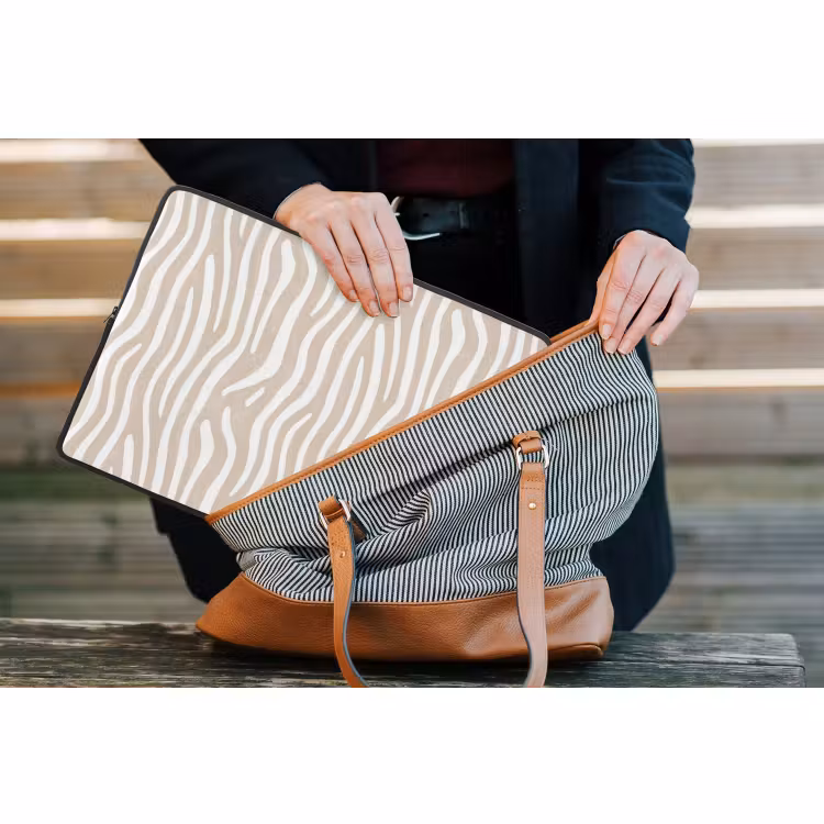 Laptophoes - Abstract - Zebra - Beige — 4