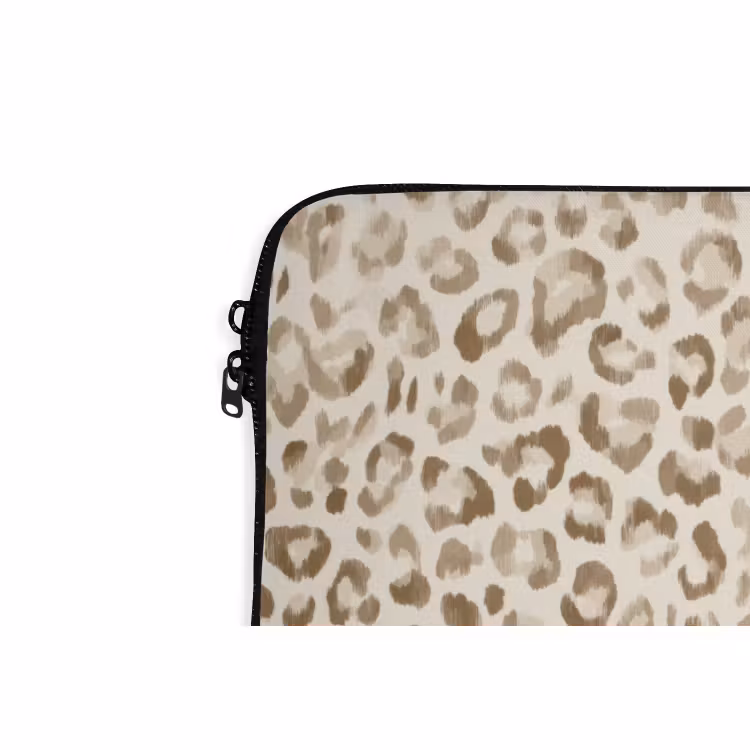 Laptophoes - Luipaard - Klassiek - Beige — 5