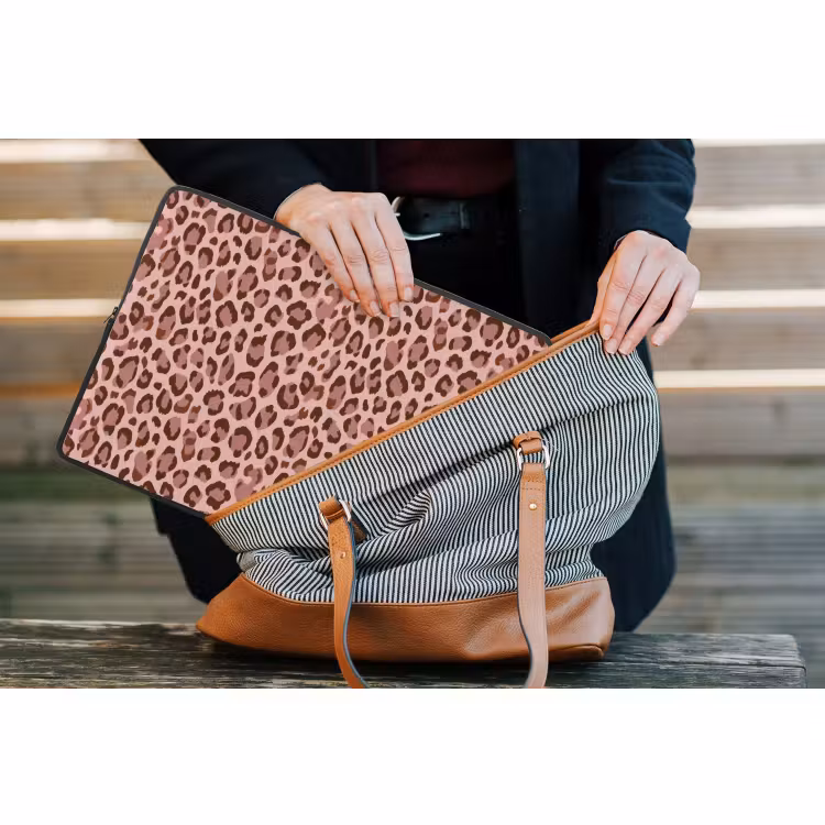 Laptophoes - Luipaard - Patroon - Roze — 4