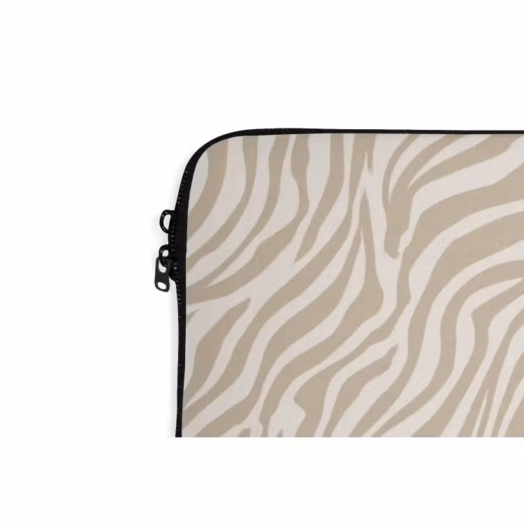 Laptophoes - Zebra - Patroon - Beige — 5